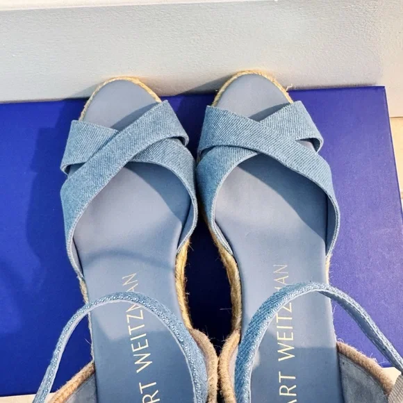 Stuart Weitzman Blue Wedges - Picture 6 of 7